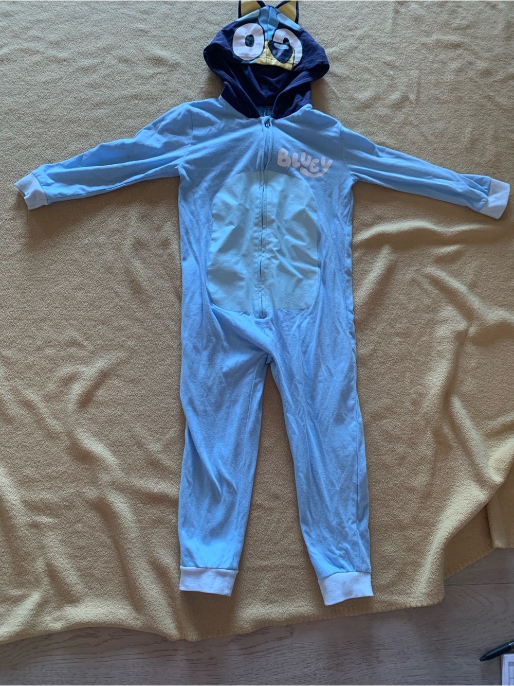 Bluey Hooded Kids One-Piece Footie costume 5T onesie